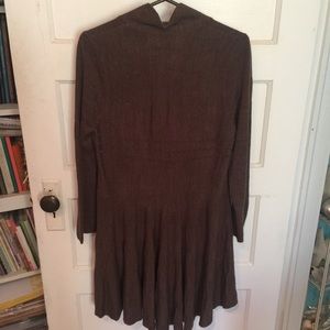 Sweaters - Long Brown Cardigan Sweaters - Long Brown Cardigan